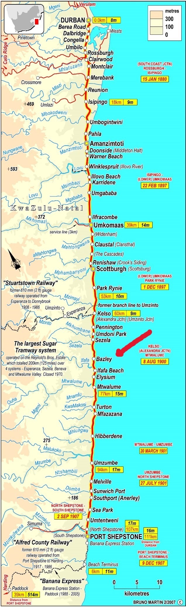 Map of the Bazley Halt Murder location