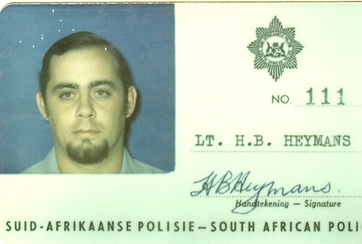 Hennie Heymans Veiligheidstak ID kaart Security branch ID card