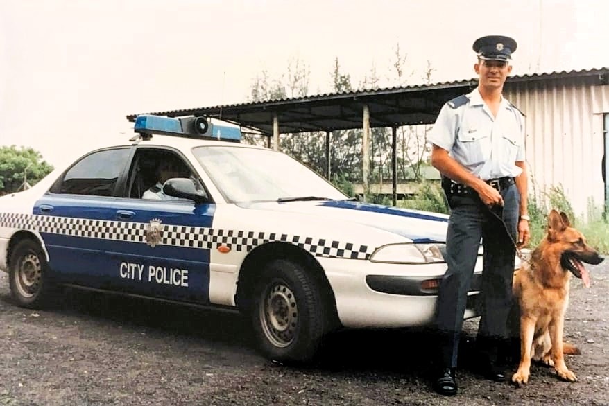 Nongqai blog south african forces history Durban City Police patrol car and officer