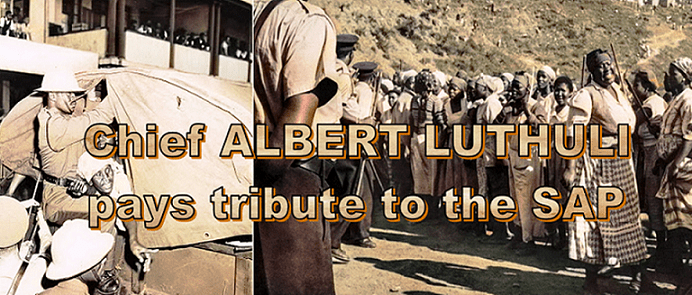 1959 DURBAN RIOTS: CHIEF ALBERT LUTHULI PAYS TRIBUTE TO SAP