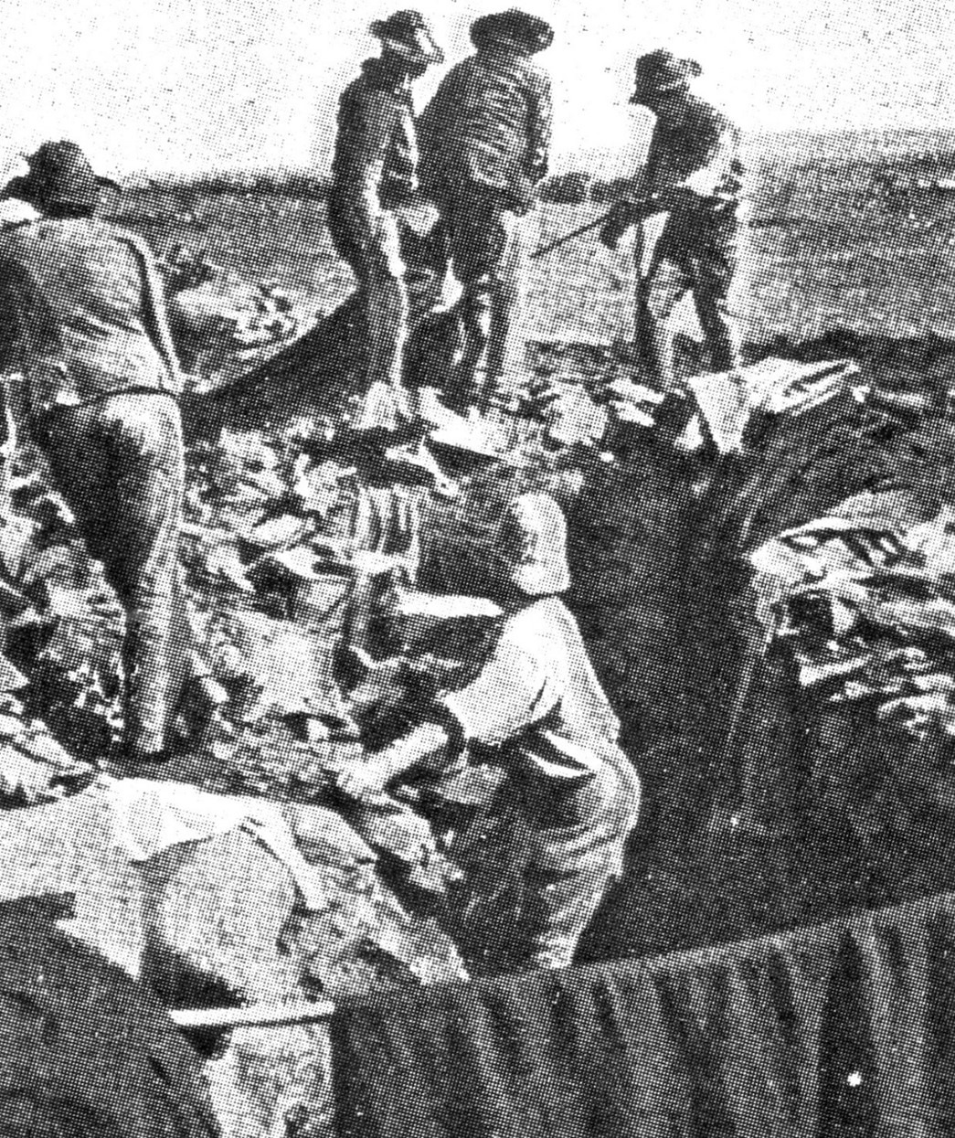 Filling in defence trenches after the end of the Elands River siege