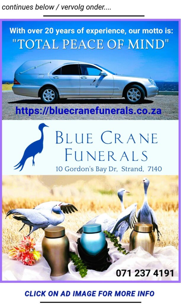 Nongqai Blog Blue Crane Funerals ad