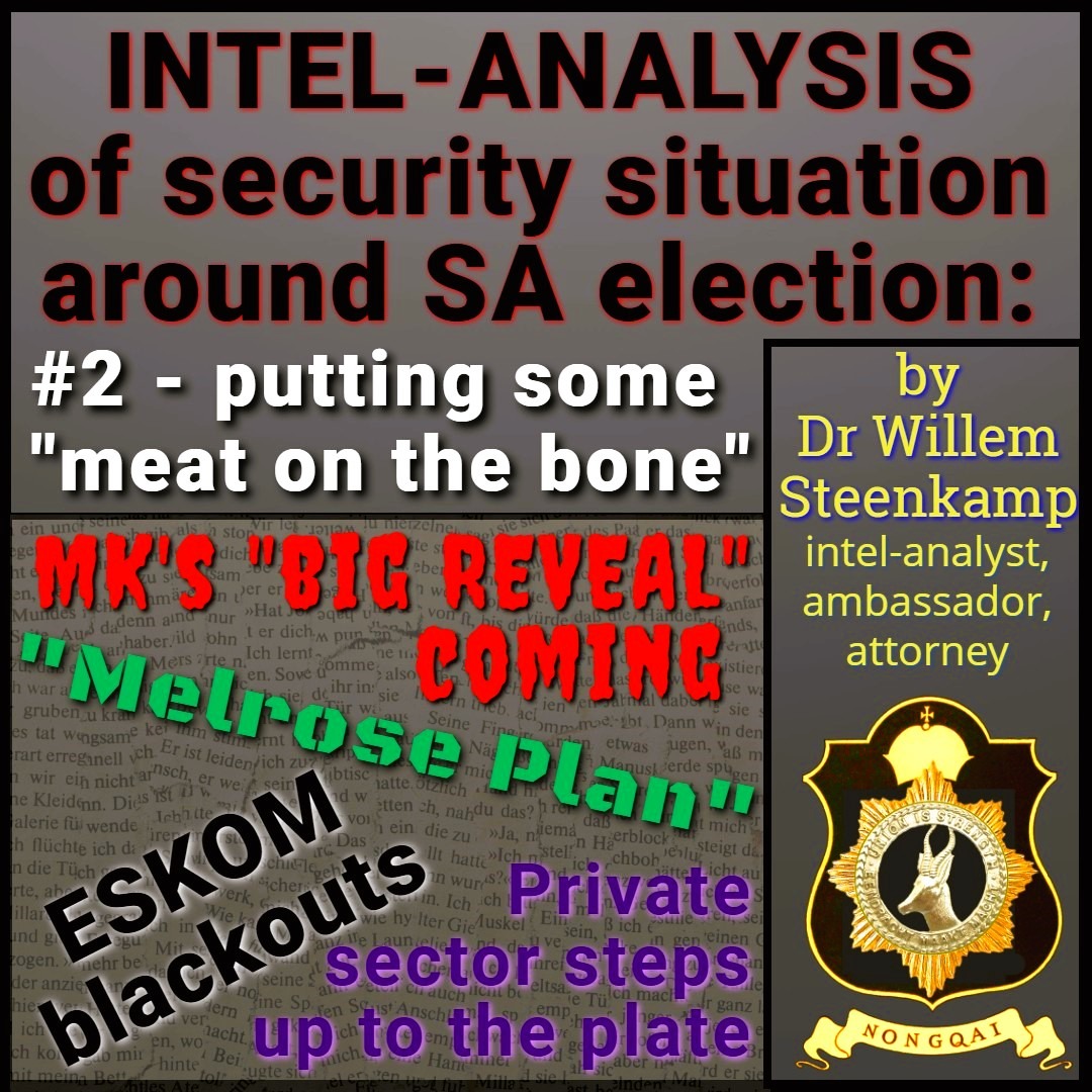 INTEL ANALYSIS #2 SECURITY SITUATION ROUND SA ELECTIONS header image